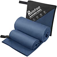 Relefree Toalla Microfibra de Secado Rápido- 2 Unidades Compacto Absorbente Toallas de Grandes y pequeños de con Bolsa…